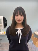 【ダークブラウン】グレージュカラー/レイヤーカット