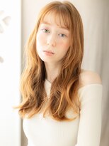 カバーヘア ブリス 志木南口駅前店(COVER HAIR bliss) ミルクブラウンオレンジベージュフェミニンロングX志木20代30代