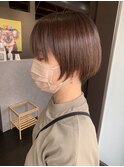 ニュアンスカラー透明感アッシュピンクくすみブルーボブウルフ