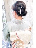 訪問着×ヘアアレンジ