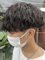 波巻きスパイラルパーマツイストスパイラルツーブロック