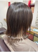 脱白髪染めハイライト☆グレージュカラー