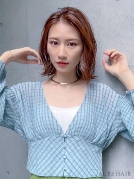 オーブヘアー ウィンク 近江八幡店(AUBE HAIR wink) 20代・30代_透け感ブラウンボブ