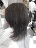 アッシュグレージュ×ウルフカット