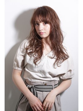 アディクト 東陽町西口(addict) 薄めバング×ココアベージュ＿ふんわりカール＿ロング［東陽町］