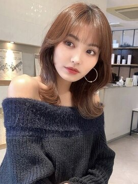 アリュウル 表参道(ALLURE) 大人可愛いくびれ巻き韓国ヘア＊レイヤーカット艶髪暖色ブラウン