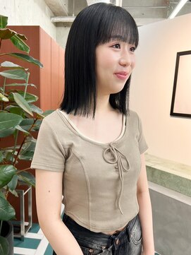 ノエ(noe) 切りっぱなし地毛風グレージュ