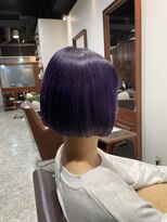 グラフィーサッポロ(Graphy sapporo)&nbsp;10代　20代　ミニボブ　バイオレットカラー　艶感　透明感