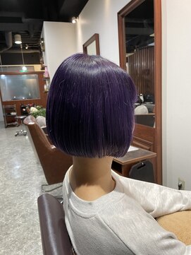 グラフィーサッポロ(Graphy sapporo) 10代　20代　ミニボブ　バイオレットカラー　艶感　透明感