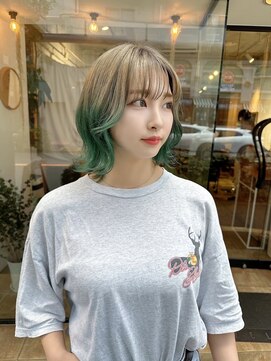 ミモザワークス(Mimosa Works) ミルクティカラー×グリーン