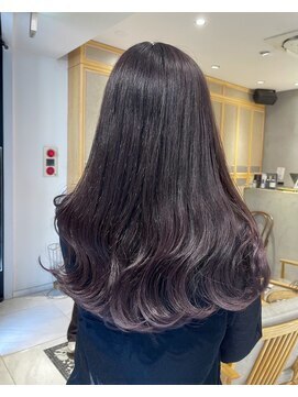 ガリカ 渋谷(Gallica) 【mami】艶髪透け感ラベンダーピンクブリーチなしダブルカラー