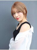 大人かわいい耳掛けハンサムひし形束感レイヤーショート