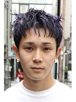 ヘアカロン 熊本本店(Hair CALON)&nbsp;メンズカラーメンズショートスパイキーショートパープルショート