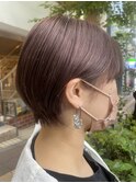 丸みショート　バイオレットベージュ
