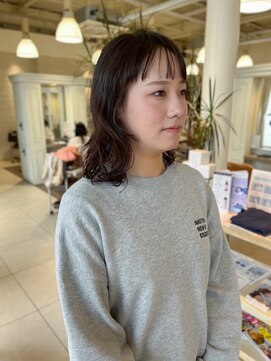 オブジェ シエル(obje't ciel) 【obje’t ciel】ミディアムパーマ×ダークブラウン【暮石　唯】