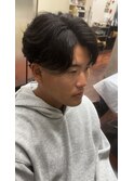 曲がる縮毛矯正　センターパート　ニュアンスパーマ