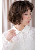 □くせ毛風ふんわりカール束感ボブパーマ405川口20代30代40代