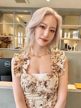 ロテ 名古屋 名駅店(Lote.) くびれヘア/アプリコットオレンジ/ハイライトカラー/名古屋