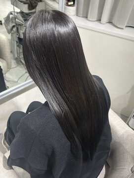 ラ ジェム(la gemme) 【美髪質感改善】透明感ブラックカラー/髪質改善トリートメント