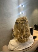 #ハーフアップアレンジ