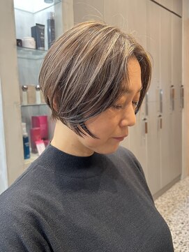 エリマ 調布(elima) 白髪ぼかしハイライト脱白髪染めハイライト筋感ハイライト40代