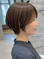 ソワネ 表参道(soigne)&nbsp;表参道白髪ぼかし顔周りレイヤーくびれショートボブアッシュ40代