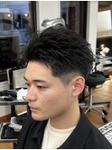 MEN’S/サーフカール/刈り上げセンターパート/表参道駅/青山 