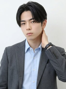 ヨシザワインク プレミアム 横浜 桜木町店(YOSHIZAWA Inc. PREMIUM) 爽やかセンターパートメンズパーマ毛流れダウンパーマ理容室