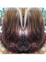 ベルポートヘア(Bellport hair)&nbsp;ミルクティーベージュラベンダーピンクグラデーション