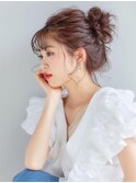 絶対カワイイアレンジ/お団子/シニヨン/ドレス 浴衣 着物ヘア