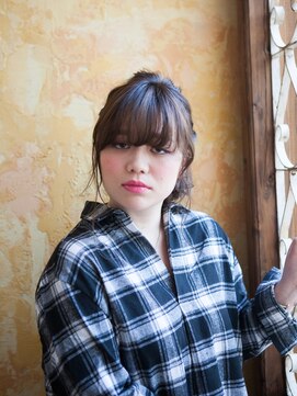 美容室 リズヘアー 稲毛店(Riz hair) 編み込みアレンジ×フリンジバング【稲毛】