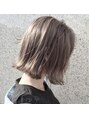 アグ ヘアー ノーティー 春日部2号店(Agu hair naughty) アッシュベージュのカジュアルな切りっぱなしボブ♪