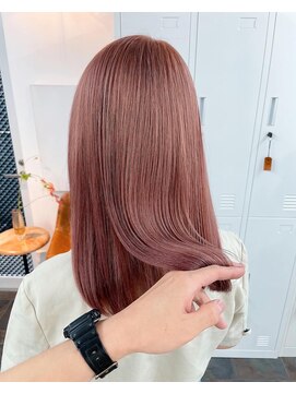 イコ 表参道原宿(ico) ピンクベージュ × LAケラチントリートメント [ ケアブリーチ ]