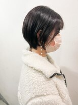 キャンバス バイ ネオリーブ 横浜西口(Canvas by neo.)&nbsp;大人可愛い小顔丸みショートボブ　耳掛けショート