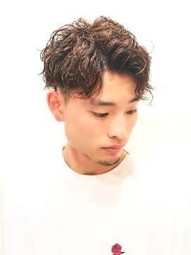 銀座マツナガ 神田店 ビジネスカジュアルツイストスパイラルパーマ爽やかツーブロック