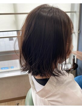 イロバイルポポル(iro...by rupopolu) 透明感抜群！！パッツンボブ×ベージュアッシュ