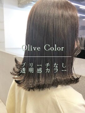 フォンズ(FONS) ブリーチなし透明感カラー/オリーブグレージュ/オリーブカラー