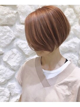 モアナバイヘッドライト 曽根店(Moana by HEADLIGHT) Moana【豊中曽根】#ショートボブ#オレンジベージュ#髪質改善