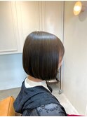 ぱつっとまとまるボブ×アッシュベージュ☆20代/30代/40代/50代