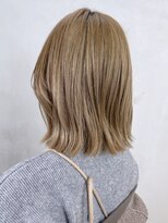 アイティーバイアルバム 藤沢店(IT by ALBUM)&nbsp;ロブグレージュ_斜めバンググレージュカラーシルキー_ba444241