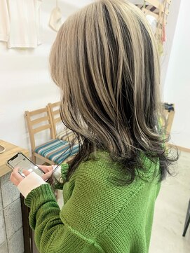 キューズ クラブ(cuz KLUB) 【cuzKLUB】ミディアムレイヤー×コントラストカラー＊池袋