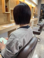 ヘア プロデュース キュオン(hair produce CUEON.) 軽め切りっぱなし×アッシュブラウン