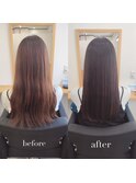 艶カラー+髪質改善トリートメント（白髪染め、グレイカラー可）
