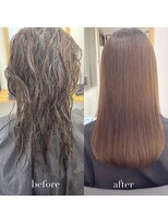 リアン 四条大宮店(Lien)&nbsp;縮毛矯正+髪質改善トリートメント（リタッチ可）