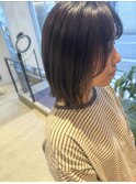 ボブ×顔回りレイヤー