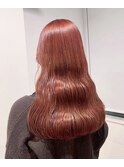 うる艶ビビッドオレンジブリーチオンカラー