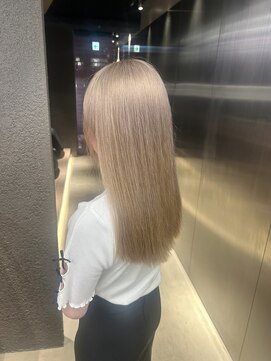 ペレ 栄店(PELE) デザインカラー/レイヤーカット/ウェットヘア/オリーブベージュ