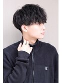 シャドウパーマスパイラルパーマ韓国ヘア刈り上げマッシュ