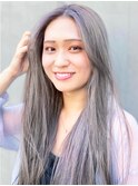 透明感抜群♪20代30代ダブルカラーブリーチグレージュアッシュ