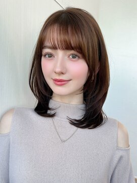 アフロート ディル(AFLOAT D'L) ☆似合わせカット顔まわりカット小顔レイヤー暗髪カラー◎